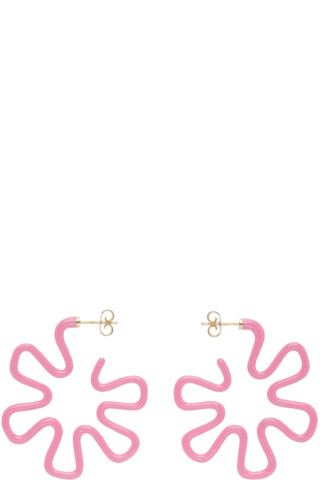 【BEA BONGIASCA】MARGHERITA EARRINGS Pink Maxi Margherita Earrings by Bea Bongiasca on Sale