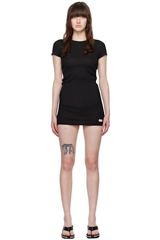 Alexander Wang ☆ブラック ロゴパッチ ミニワンピース Alexander Wangのブラック ロゴパッチ ミニワンピースがセール中