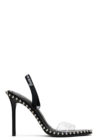 Alexander Wang ☆ブラック PVC Nova 85 Strappy ヒールサンダル 242187F125019_1.jpg