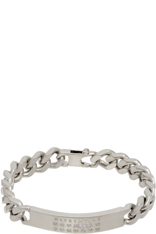 Silver Classic Chain Bracelet by MM6 Maison Margiela on Sale Silver Classic Chain Bracelet by MM6 Maison Margiela on Sale