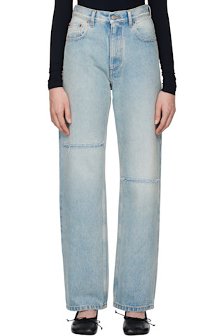 Blue 5 Pocket Jeans by MM6 Maison Margiela on Sale Blue 5 Pocket Jeans by MM6 Maison Margiela on Sale