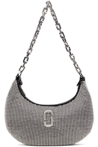 Silver 'The Rhinestone Small Curve' Bag by Marc Jacobs on Sale Silver 'The Rhinestone Small Curve' Bag by Marc Jacobs on Sale
