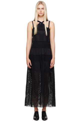 【関税込み】ZIMMERMANN ブラック Halliday スリップドレス ZIMMERMANNのブラック Halliday スリップドレスがセール中