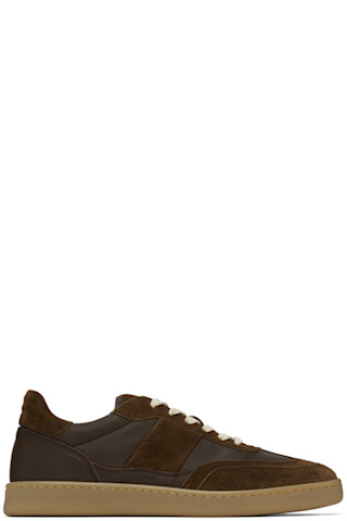 Brown Pillar Court II Sneakers by COLLEGIUM on Sale