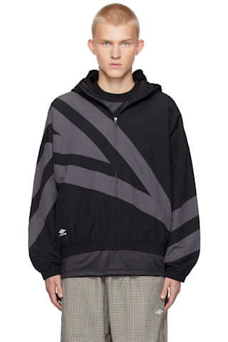 Umbro: Black Slam Jam Edition 1993 Masked Track Jacket | SSENSE Umbro: Black Slam Jam Edition 1993 Masked Track Jacket | SSENSE