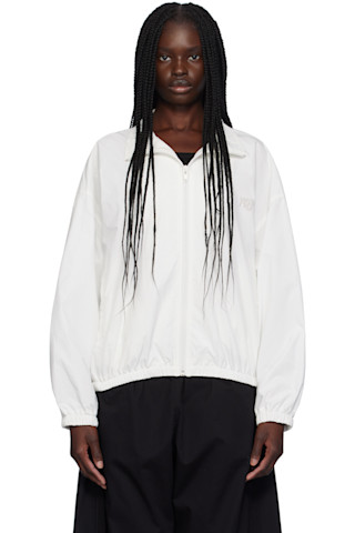 White Coaches Track Jacket by alexanderwang.t on Sale White Coaches Track Jacket by alexanderwang.t on Sale