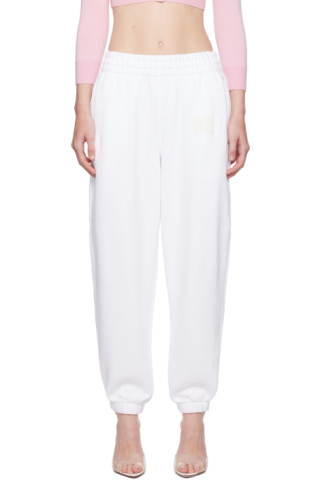 【関税込み】alexanderwang.t オフホワイト ロゴ ラウンジパンツ alexanderwang.tのホワイト Classic ラウンジパンツがセール中