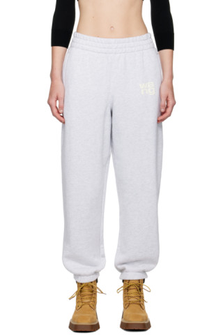 【関税込み】alexanderwang.t グレー パフロゴ スウェットパンツ alexanderwang.tのグレー パフロゴ スウェットパンツがセール中
