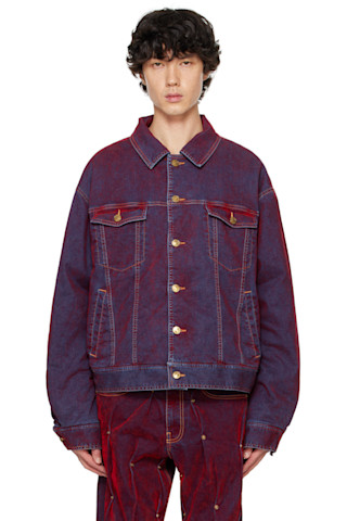 M*1様 TUITACI RAYON VELVET WESTERN JACKET TUITACI RAYON VELVET WESTERN JACKET RED