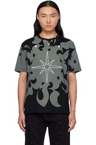 【関税込み】KUSIKOHC ブラック プリント 長袖Tシャツ TOKI長袖Tシャツ 喜人 KJ-02101 和柄 和風 ロングTシャツ 鴇
