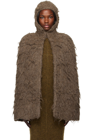 【関税込み】Rick Owens ブラウン Porterville ケープジャケット 242232F063018_1.jpg