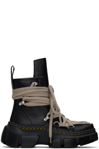 Rick Owens: Black Dr. Martens Edition 1460 DMXL Mega Lace Boots 