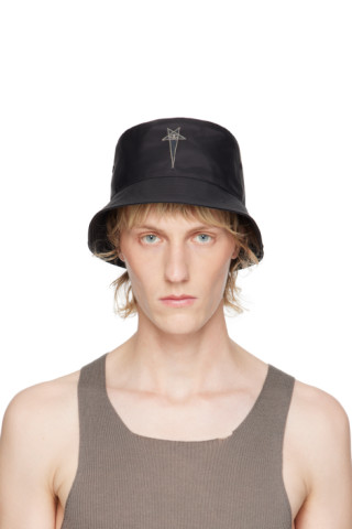 Rick Owens: Championエディション ブラック Gilligan バケット Rick Owens: Championエディション ブラック Gilligan バケット