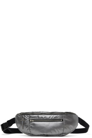 Rick Owens: Silver Champion Edition Belt Bag | SSENSE Rick Owens: Silver Champion Edition Belt Bag | SSENSE