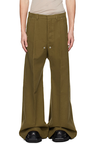 【関税込み】Rick Owens ブラック Tailored Bela トラウザーズ 242232M186001_1.jpg