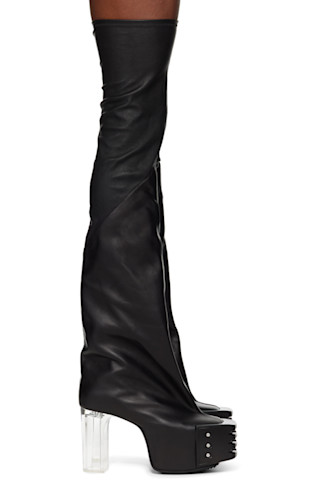 【正規品】Rick Owens ブラック Porterville Flared Kiss ブーツ Rick Owensのブラック Porterville Flared Kiss 45 ブーツがセール中