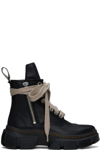 Rick Owens: Dr. Martensエディション ブラック 1460 DMXL Jumbo Lace ...