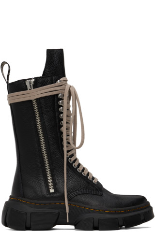 Rick Owens: Dr. Martensエディション ブラック 1918 DMXL RO ブーツ ...