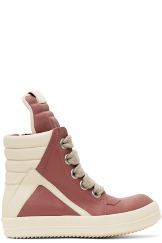 Rick Owens: Pink & Off-White Porterville Jumbolaced Rick Owens: Pink & Off-White Porterville Jumbolaced