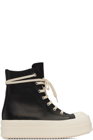 Rick Owens: ブラック Porterville Mega Bumper スニーカー Rick Owens: ブラック Porterville Mega Bumper スニーカー