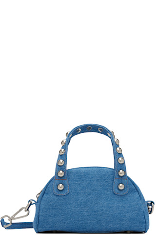 【関税込み】Justine Clenquet ブルー デニム Liv バッグ Blue Liv Denim Bag by Justine Clenquet on Sale