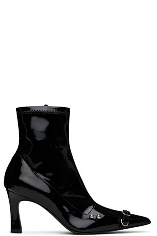 【関税込み】Justine Clenquet ブラック Patti ブーツ Black Patti Boots by Justine Clenquet on Sale