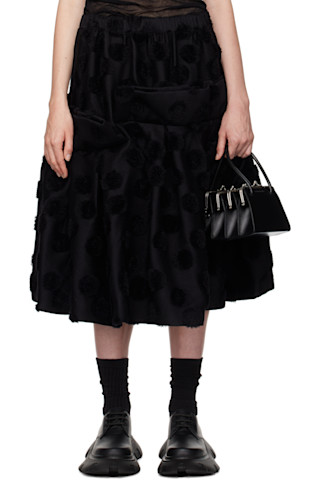 【関税込み】comme des garcons Structured midi skirt COMME Des GARÇONS | Black Women's Midi Skirt | YOOX