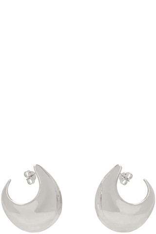 By Pariah: Silver Medium Sabine Hoops | SSENSE By Pariah: Silver Medium Sabine Hoops | SSENSE