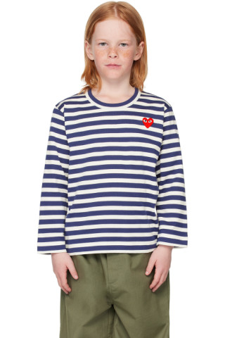 COMME des GARÇONS PLAY キッズ|ネイビー&ホワイト ボーダー COMME des GARÇONS PLAY キッズ|ネイビー&ホワイト ボーダー