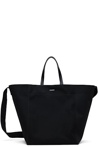 Jil Sander クロシェユーティリティトートバッグ ブラウン Jil Sanderのブラック ラージ ユーティリティ トートバッグが