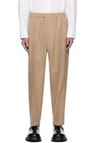 パンツ JIL SANDER '100 AW 36' pants Beige Jil Sander: Beige Tapered Trousers | SSENSE