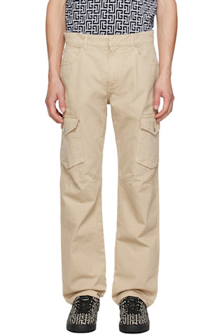 【関税込み】Balmain ベージュ ダーツ カーゴパンツ 242251M188001_1.jpg