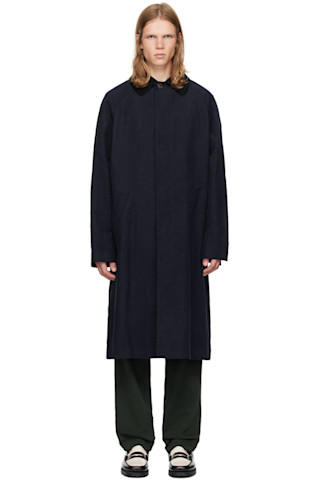 【関税込み】A.P.C. ネイビー Gaspard コート A.P.C.のネイビー Gaspard レインコートがセール中