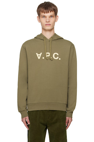 【関税込み】A.P.C. カーキ Standard Grand V.P.C. フーディ 242252M202030_1.jpg