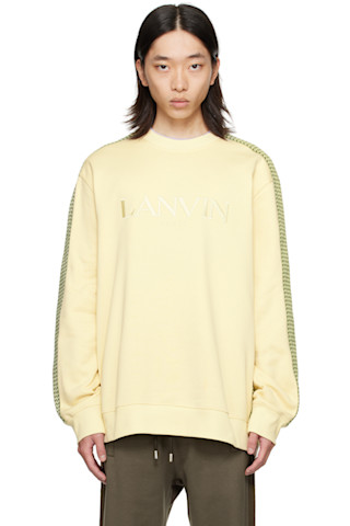 スウェット・トレーナー LANVIN 'Brode Lanvin Side Curb' sweatshirt Yellow 242254M204004_1.jpg