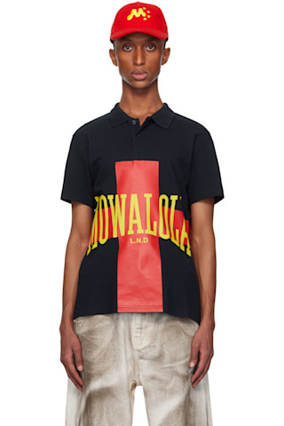 Mowalola: ネイビー Mowaland ポロシャツ | SSENSE 日本 Mowalola: ネイビー Mowaland ポロシャツ | SSENSE 日本