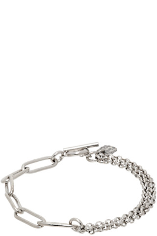 Silver Two Chain Bracelet by Paul Smith on Sale Silver Two Chain Bracelet by Paul Smith on Sale