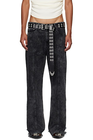 Achilles Ion Gabriel: Black Hunkers Jeans | SSENSE Achilles Ion Gabriel: Black Hunkers Jeans | SSENSE