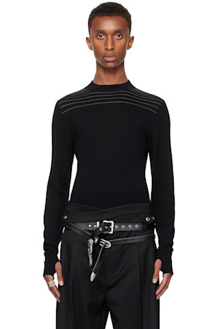 NULLUS: ブラック Gradient Stripes セーター | SSENSE 日本 NULLUS: ブラック Gradient Stripes セーター | SSENSE 日本