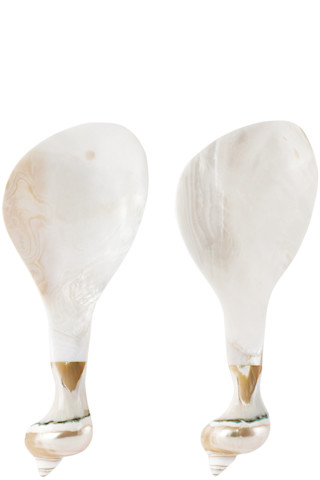 Gohar World - Off-White Mother of Pearl Salad Servers