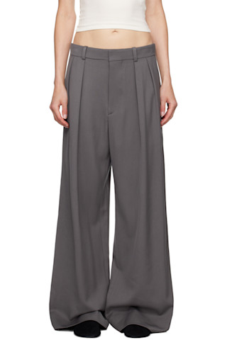 【関税込み】WARDROBE.NYC グレー ローライズ トラウザーズ 242277F087004_1.jpg