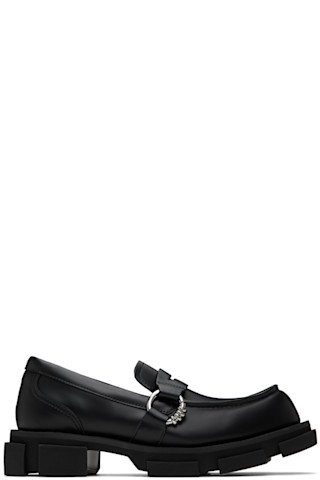 Black Gao Pierced Loafers by both on Sale Black Gao Pierced Loafers by both on Sale