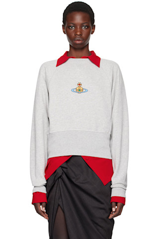 Gray Athletic Sweatshirt by Vivienne Westwood on Sale Gray Athletic Sweatshirt by Vivienne Westwood on Sale