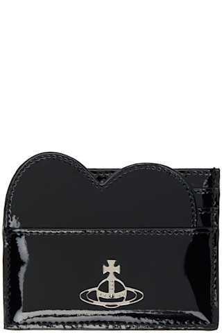 【関税込み】Vivienne Westwood ブラック Heart カードケース Vivienne Westwood: ブラック Heart カードケース | SSENSE 日本