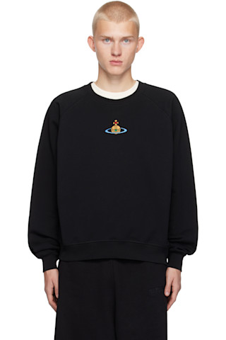★韓国の人気★【Vivienne Westwood】★RAGLAN SWEATSHIRT★ Black Raglan Sweatshirt by Vivienne Westwood on Sale