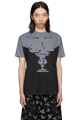 【関税込み】Vivienne Westwood グレー クラシック Tシャツ Vivienne Westwoodのグレー Bust クラシック Tシャツがセール中