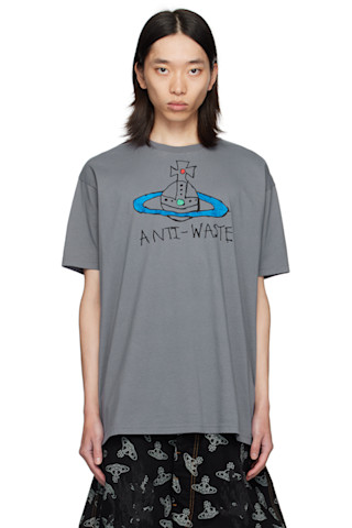 【Vivienne Westwood】Anti-Waste Tシャツ Gray 'Anti-Waste' T-Shirt by Vivienne Westwood on Sale