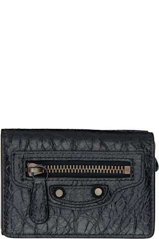 Balenciaga: Black 'Le City' Mini Wallet | SSENSE Balenciaga: Black 'Le City' Mini Wallet | SSENSE