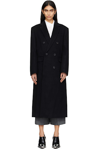 【関税込み】Juun.J ブラック ダブルブレスト マキシコート Juun.Jのブラック ダブルブレスト マキシコートがセール中
