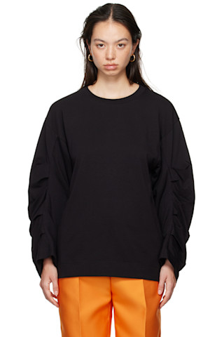 【関税込み】Dries Van Noten ブラック タック トップス 242358F098007_1.jpg